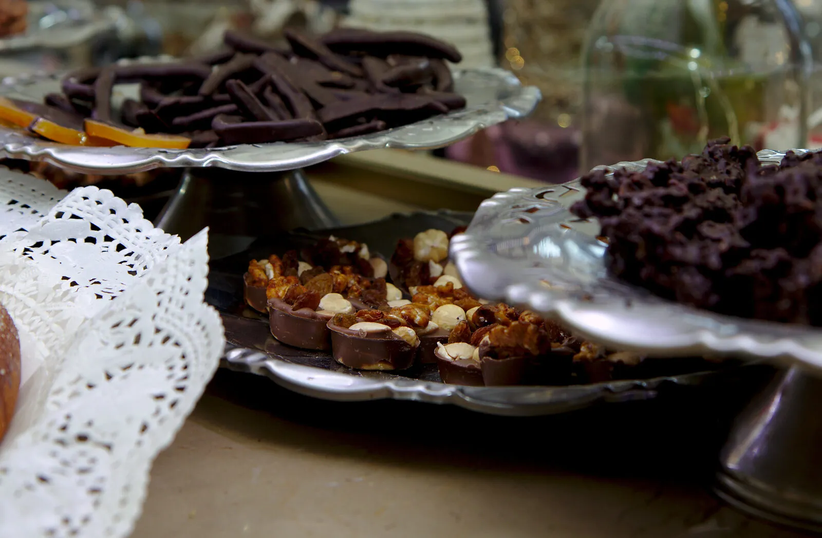 Fruits secs amb xocolata